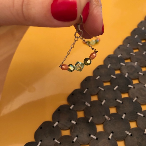 Unique! ๐ Beaded Drop Earrings - Picture 3 of 4